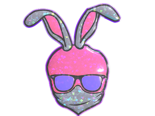 Skull Bunny (Glitter)
