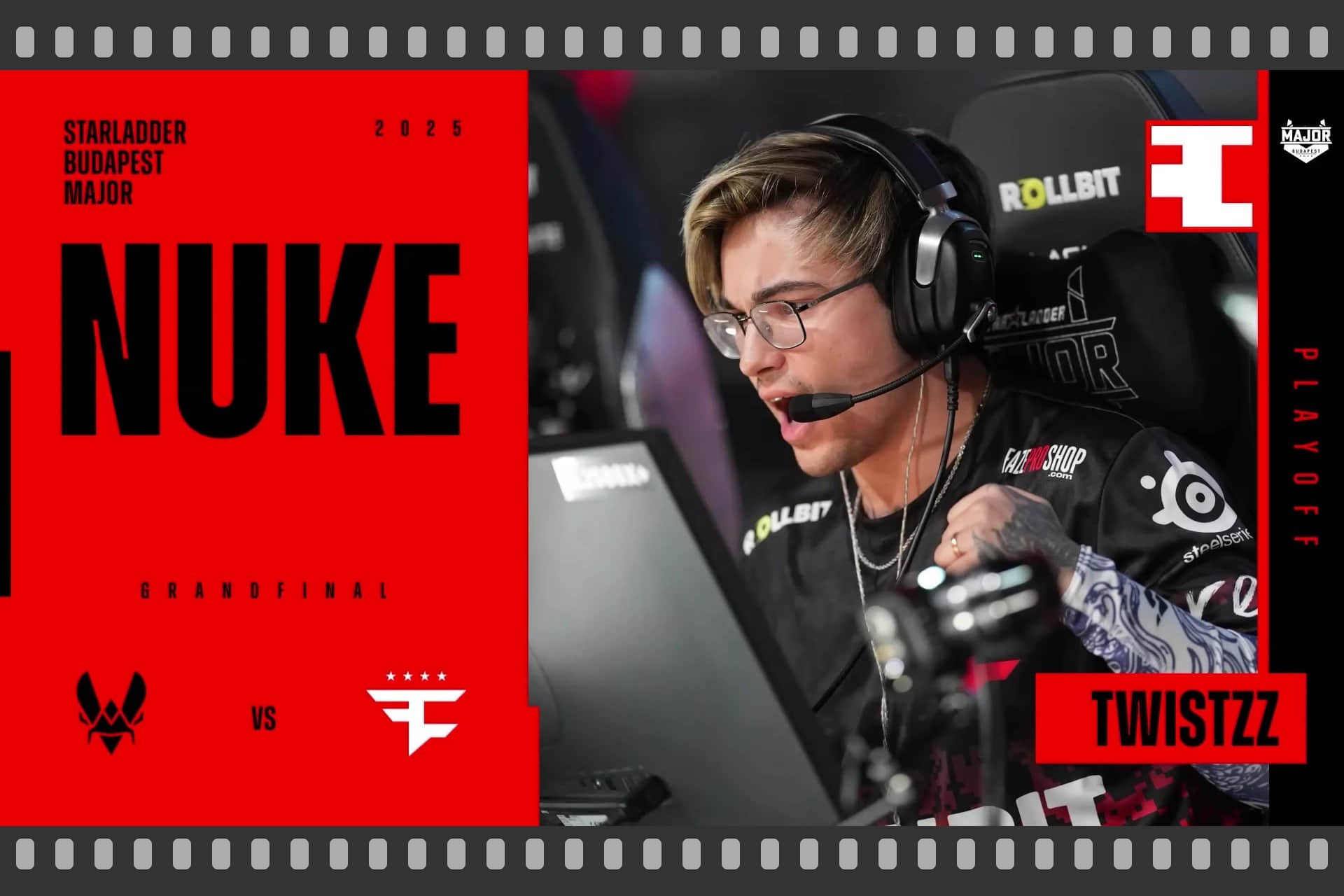 기념품 참 장식 | 부다페스트 2025 하이라이트 | Twistzz 대 Team Vitality 뉴크