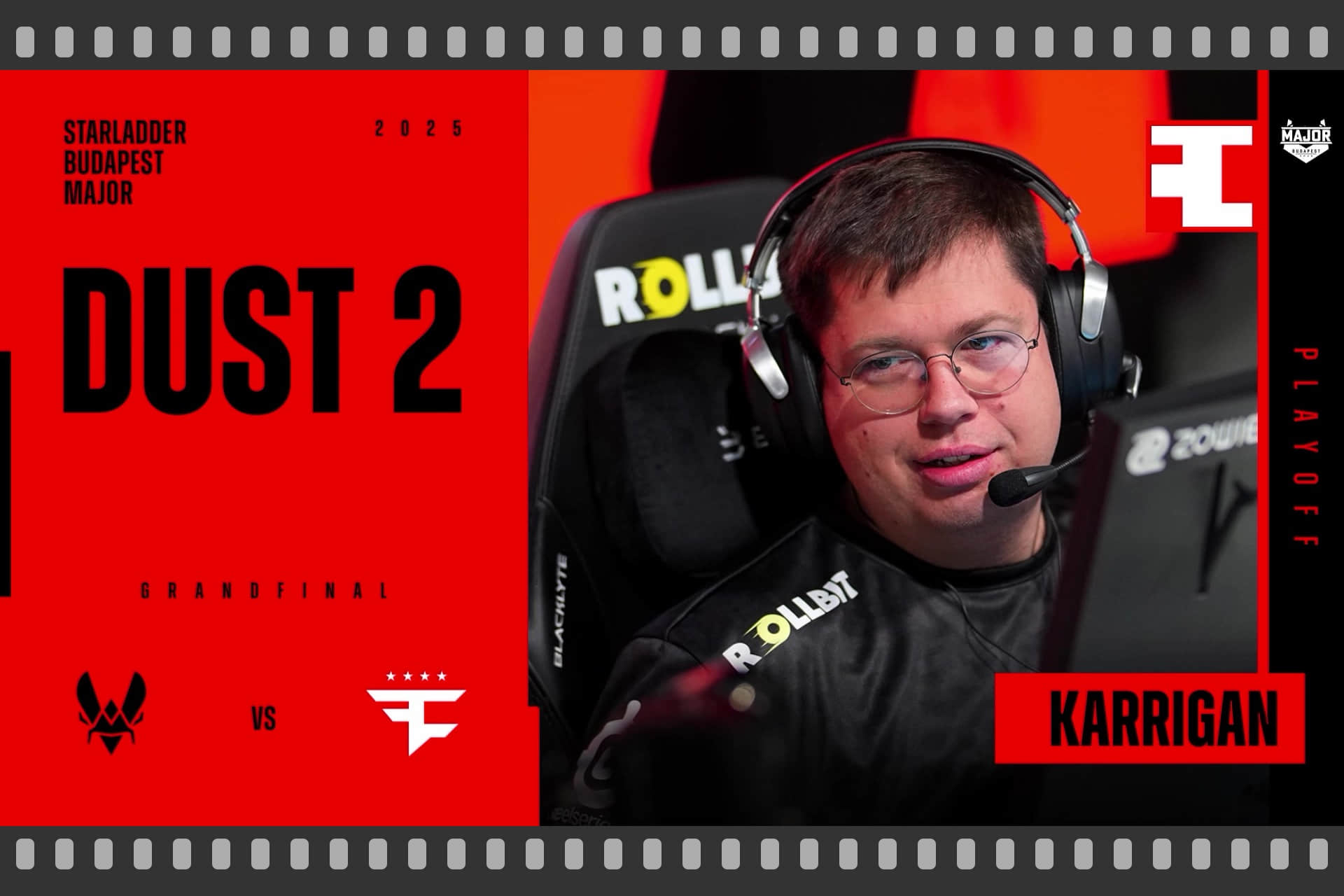 Souvenir Charm | Budapest 2025 Highlight | karrigan vs Vitality on Dust II