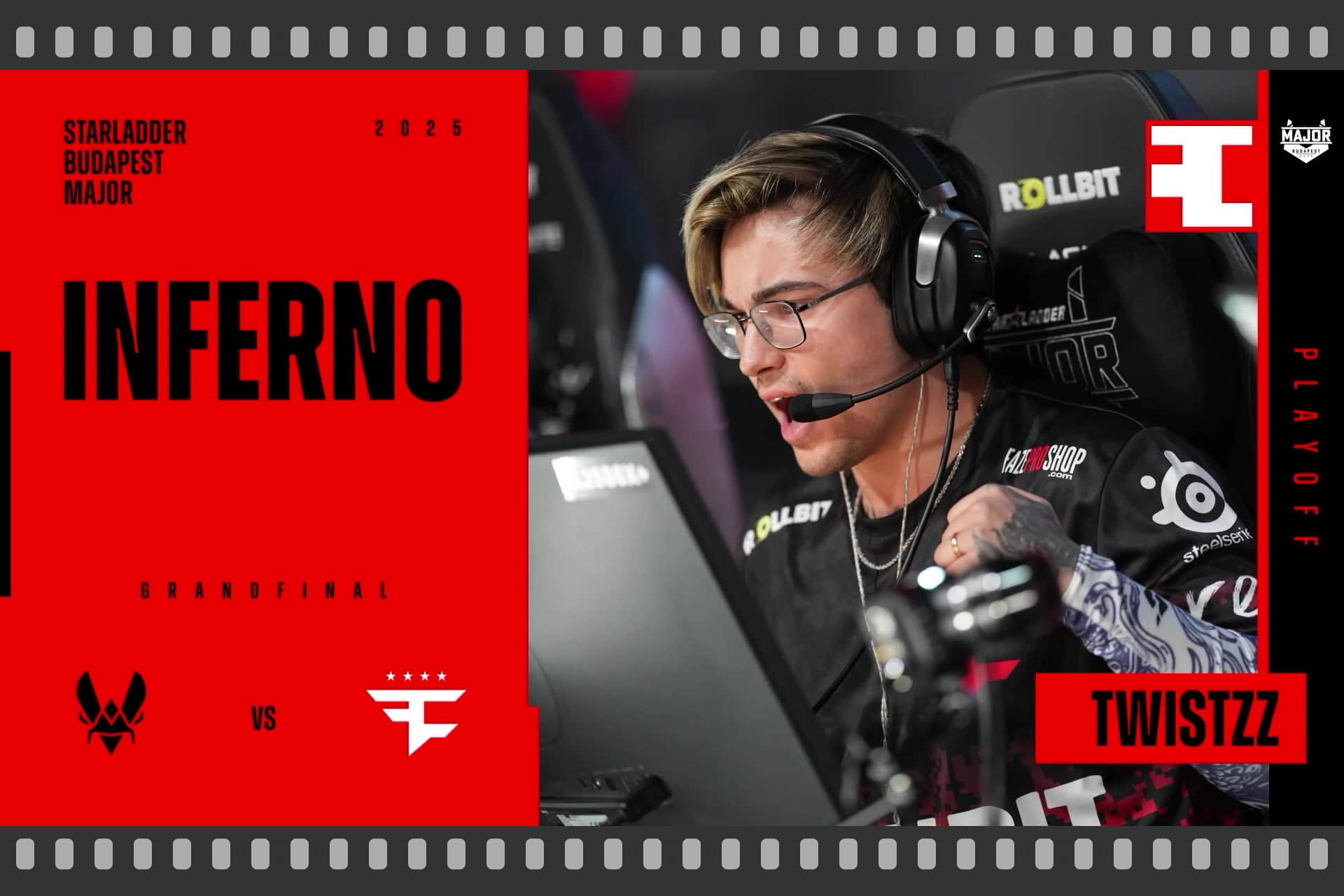 기념품 참 장식 | 부다페스트 2025 하이라이트 | Twistzz 대 Team Vitality 인페르노