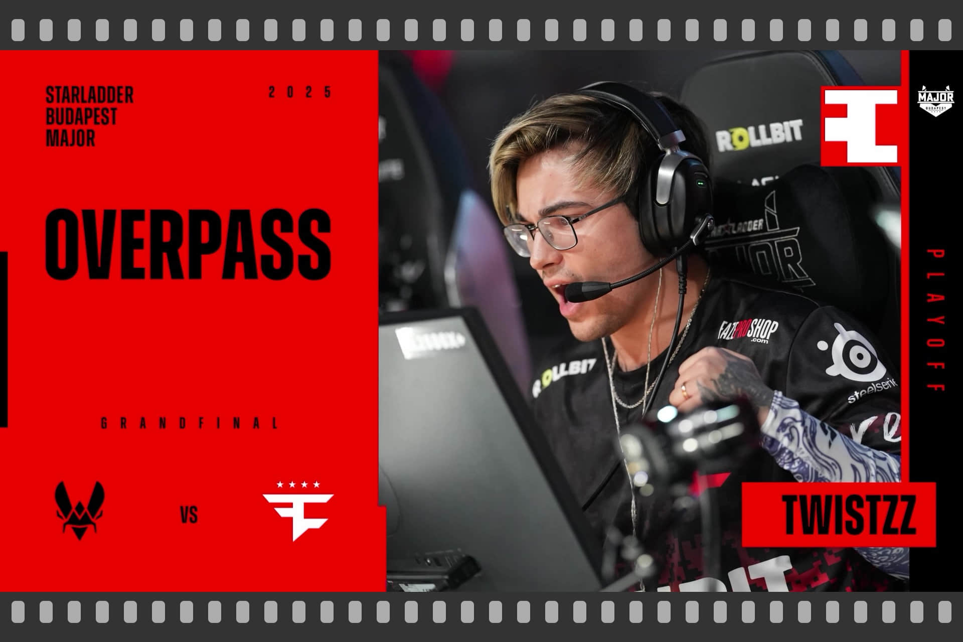 Souvenir Charm | Budapest 2025 Highlight | Twistzz vs Vitality on Overpass